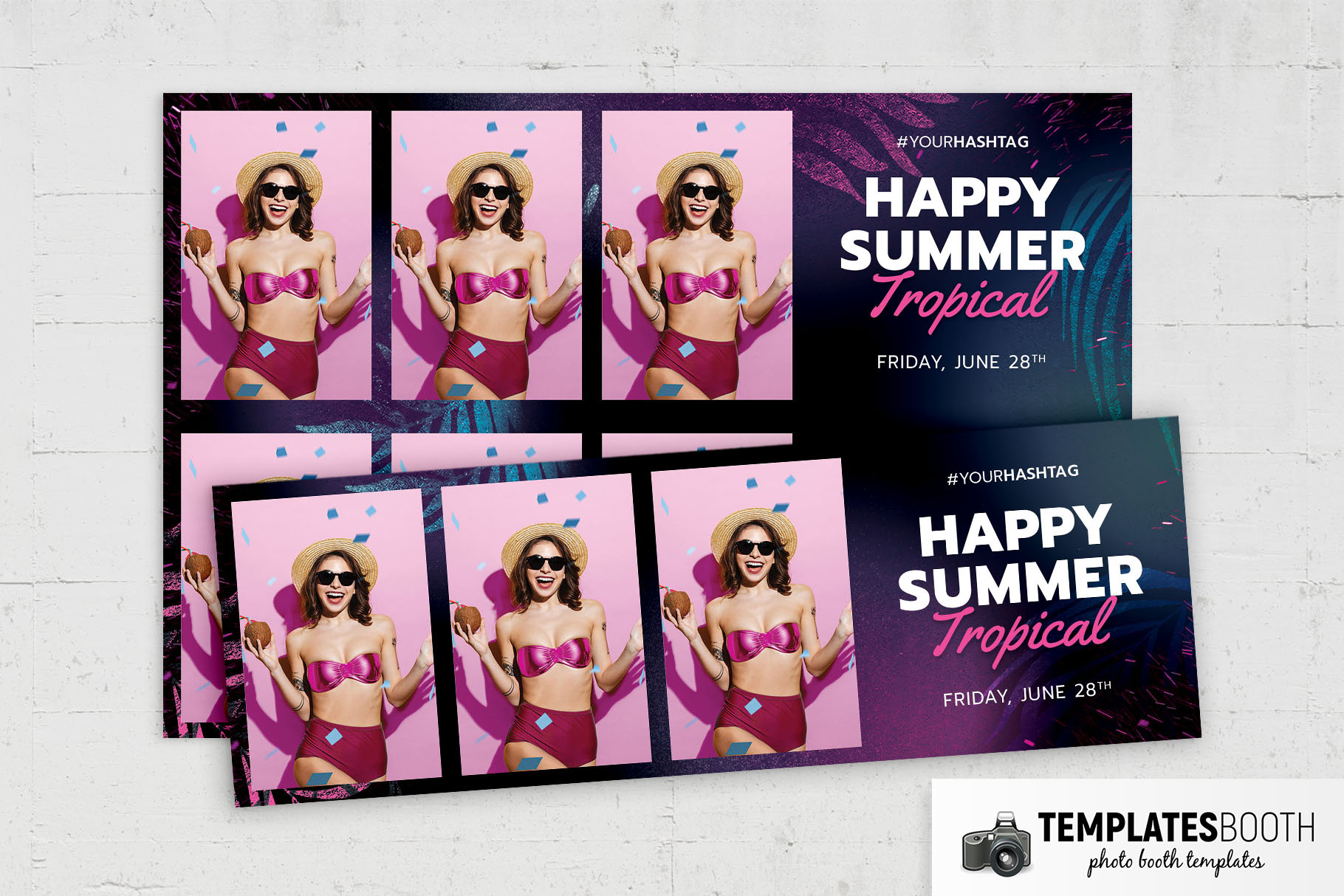 Summer Party Photo Booth Template