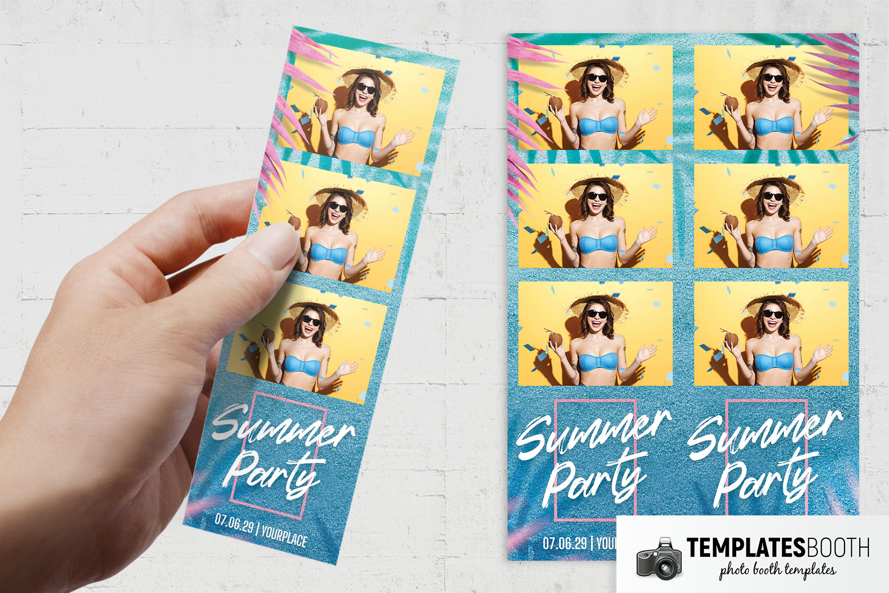 Summer Vibes Photo Booth Template