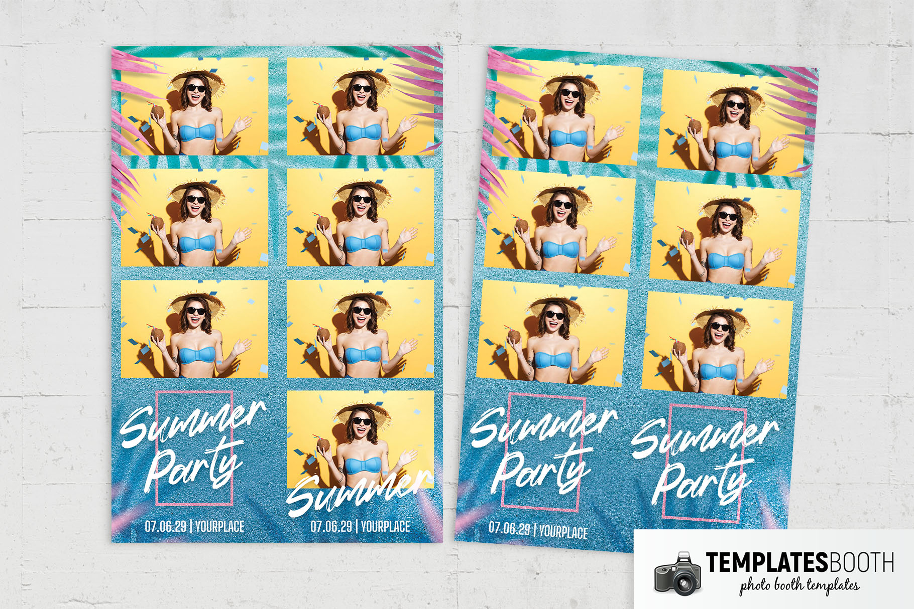 Summer Vibes Photo Booth Template