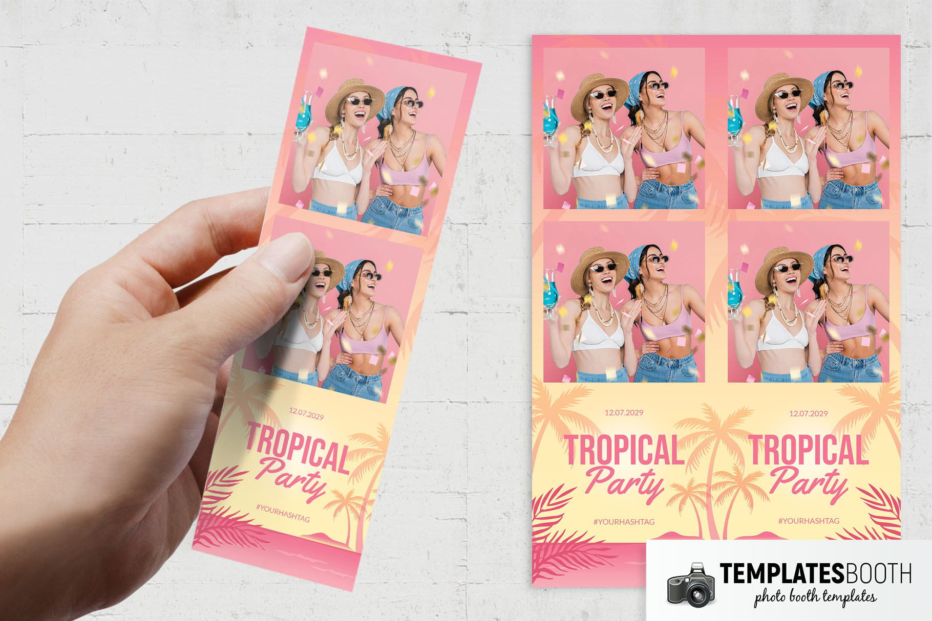 Tropical Party Photo Booth Template
