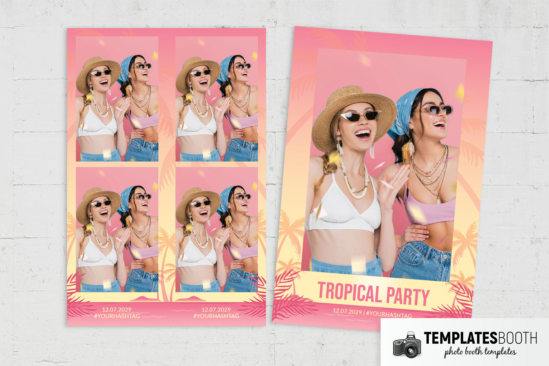Tropical Party Photo Booth Template