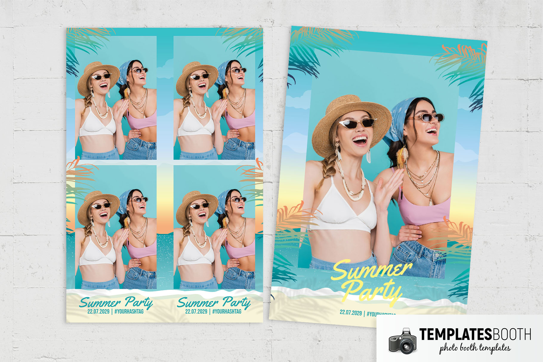 Tropical Summer Photo Booth Template