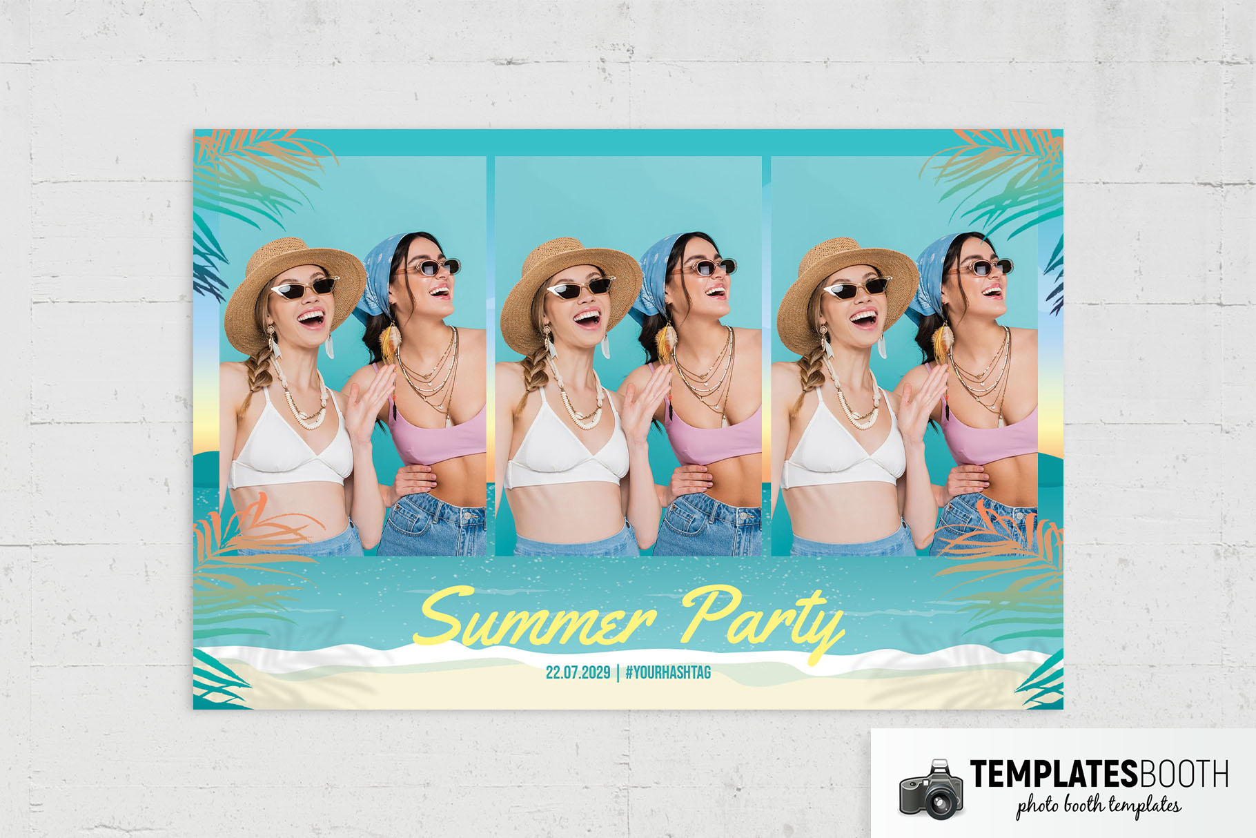 Tropical Summer Photo Booth Template