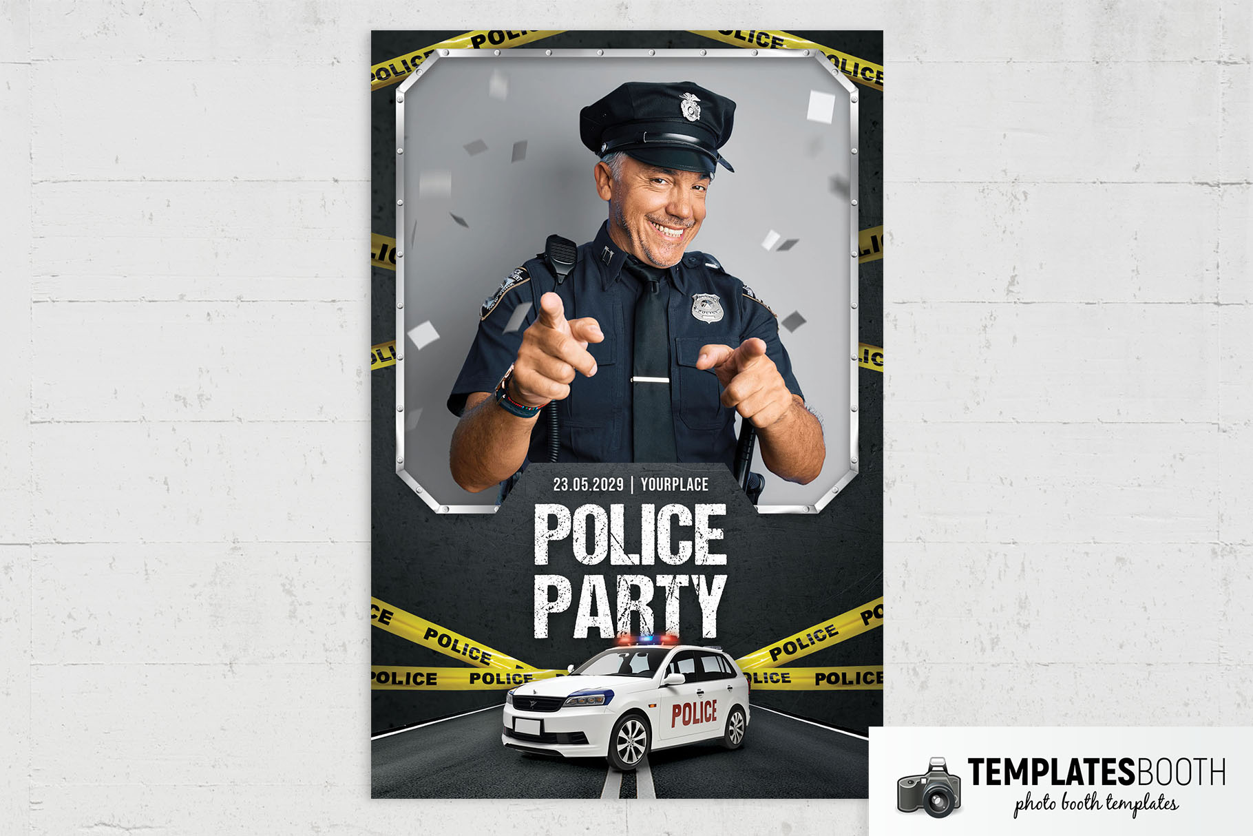 Police Party Photo Booth Template