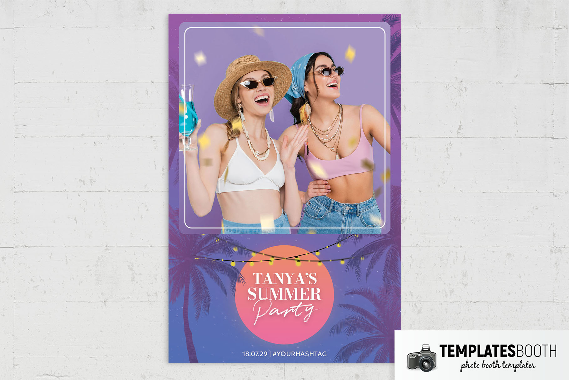 Summer Sunset Photo Booth Template
