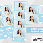 Blue Baby Shower Photo Booth Template