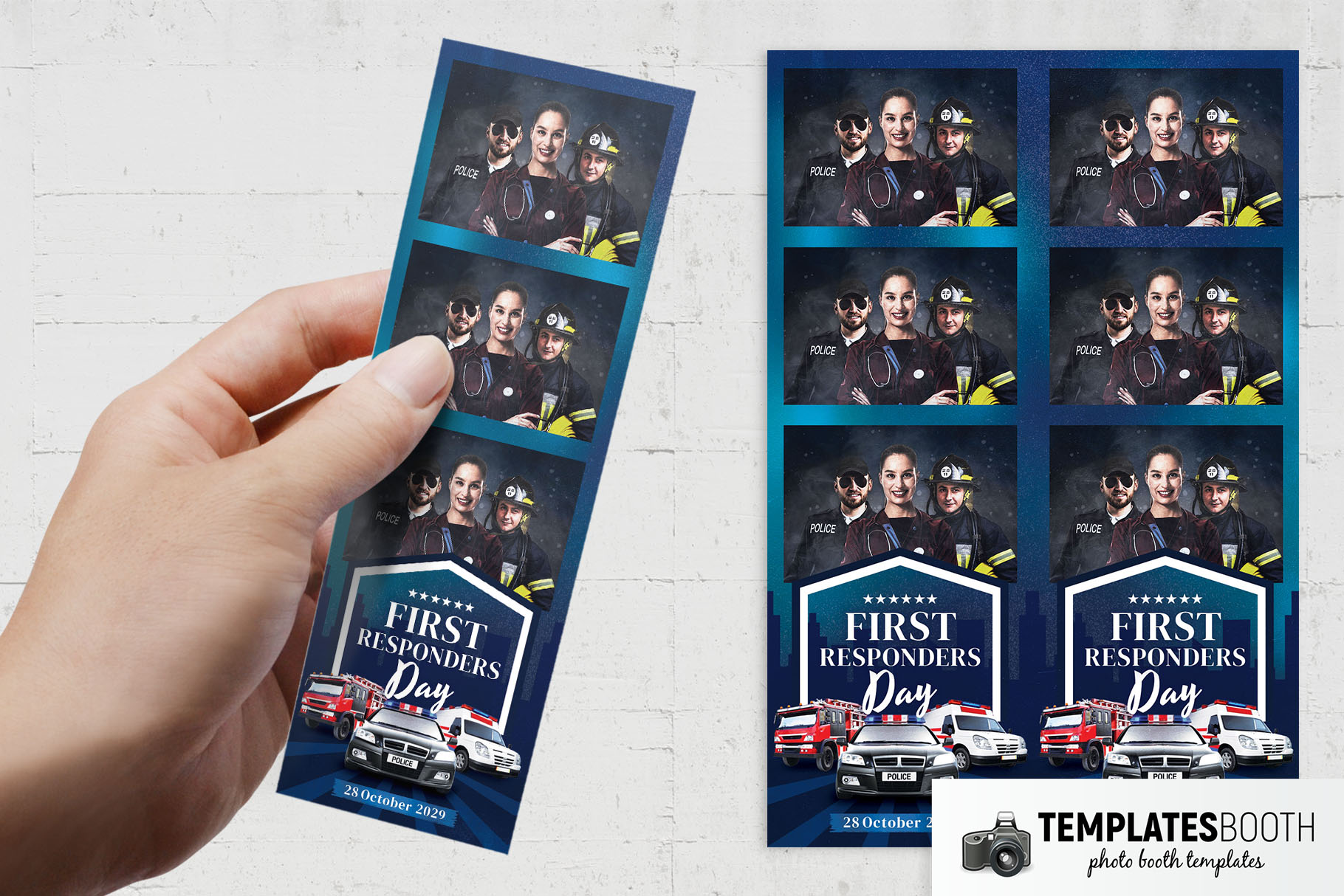 First Responders Day Photo Booth Template