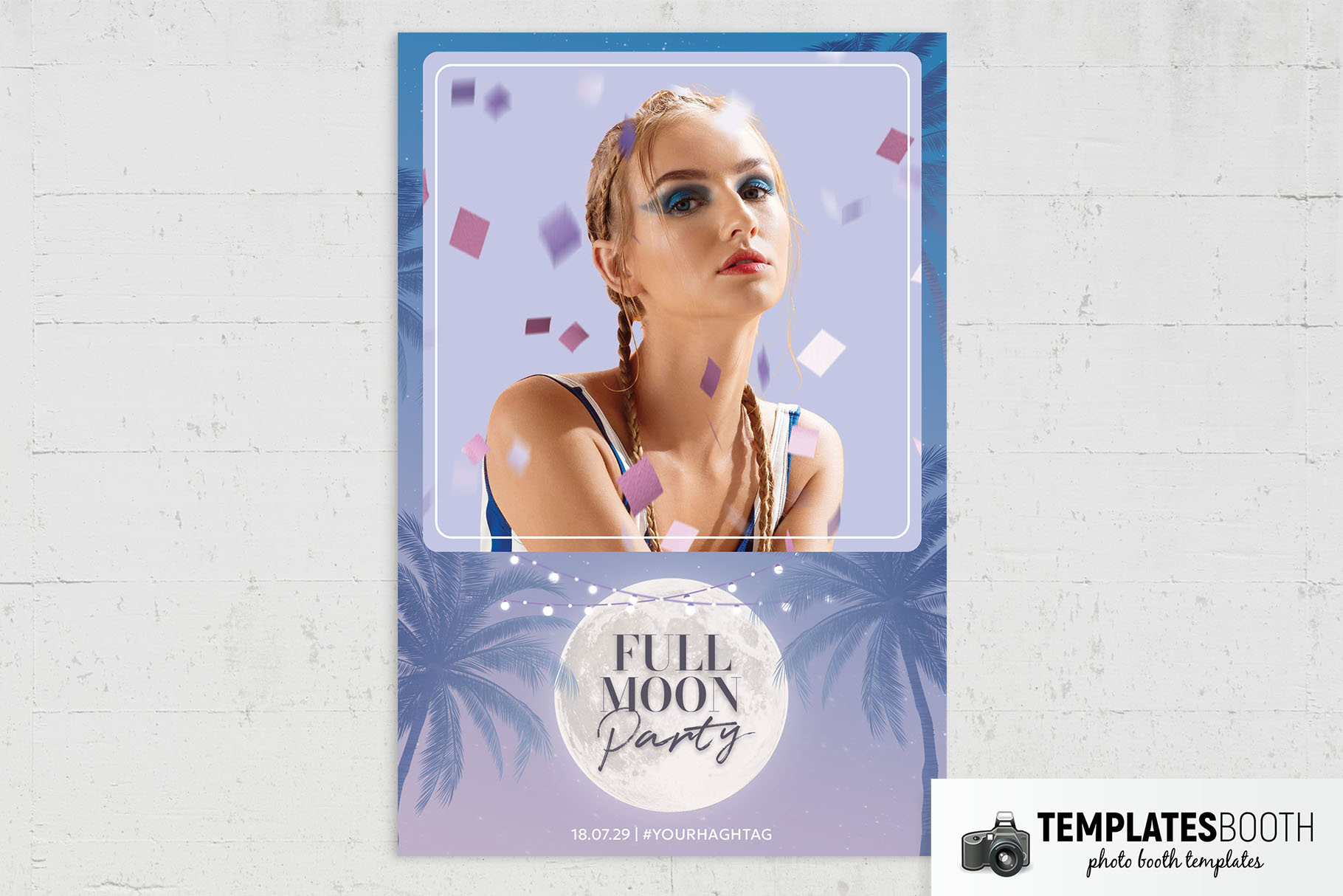 Full Moon Party Photo Booth Template