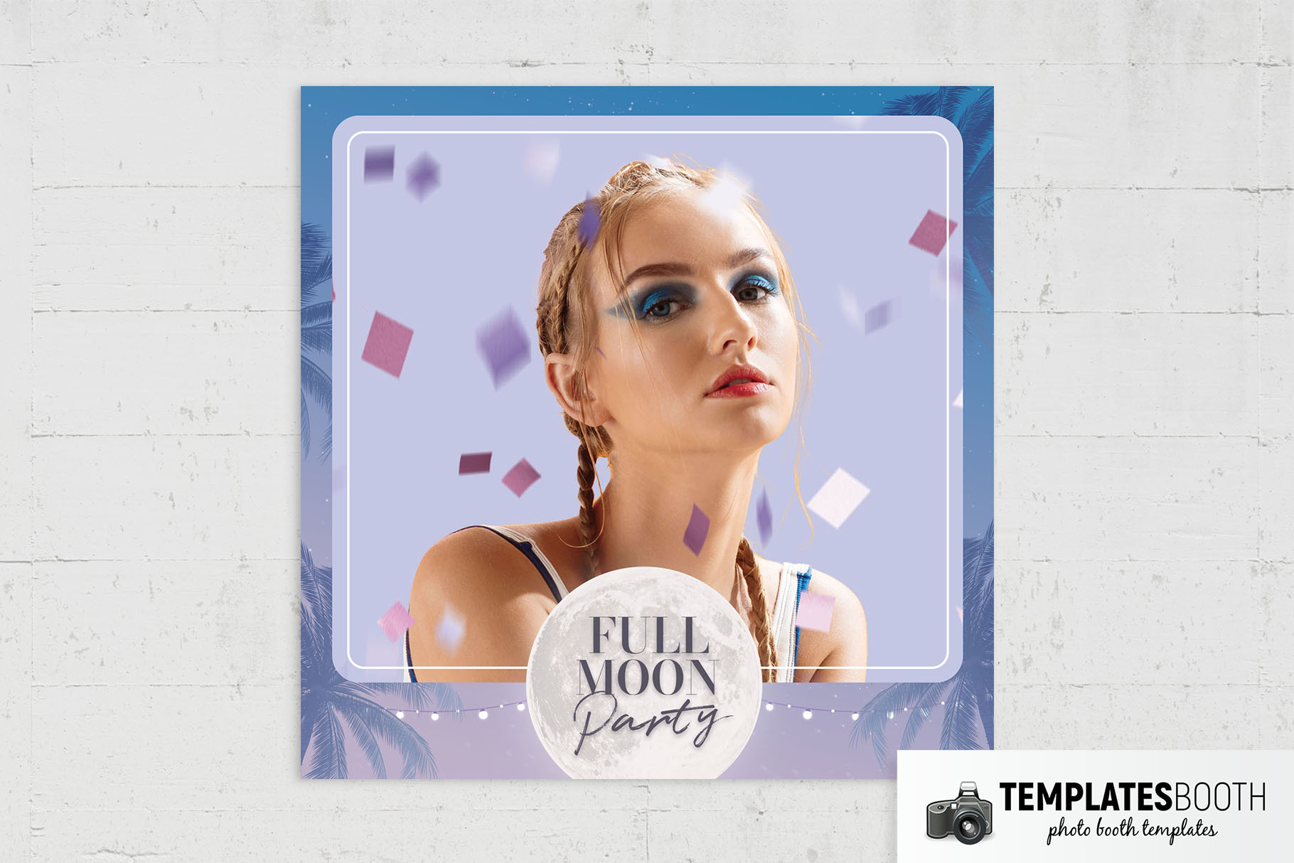 Full Moon Party Photo Booth Template