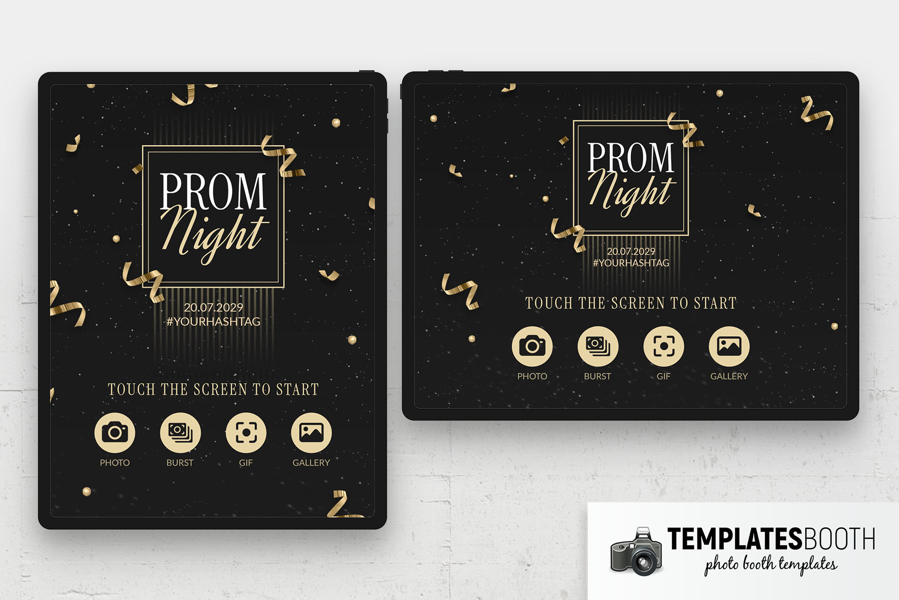 Prom Night Photo Booth Welcome Screen