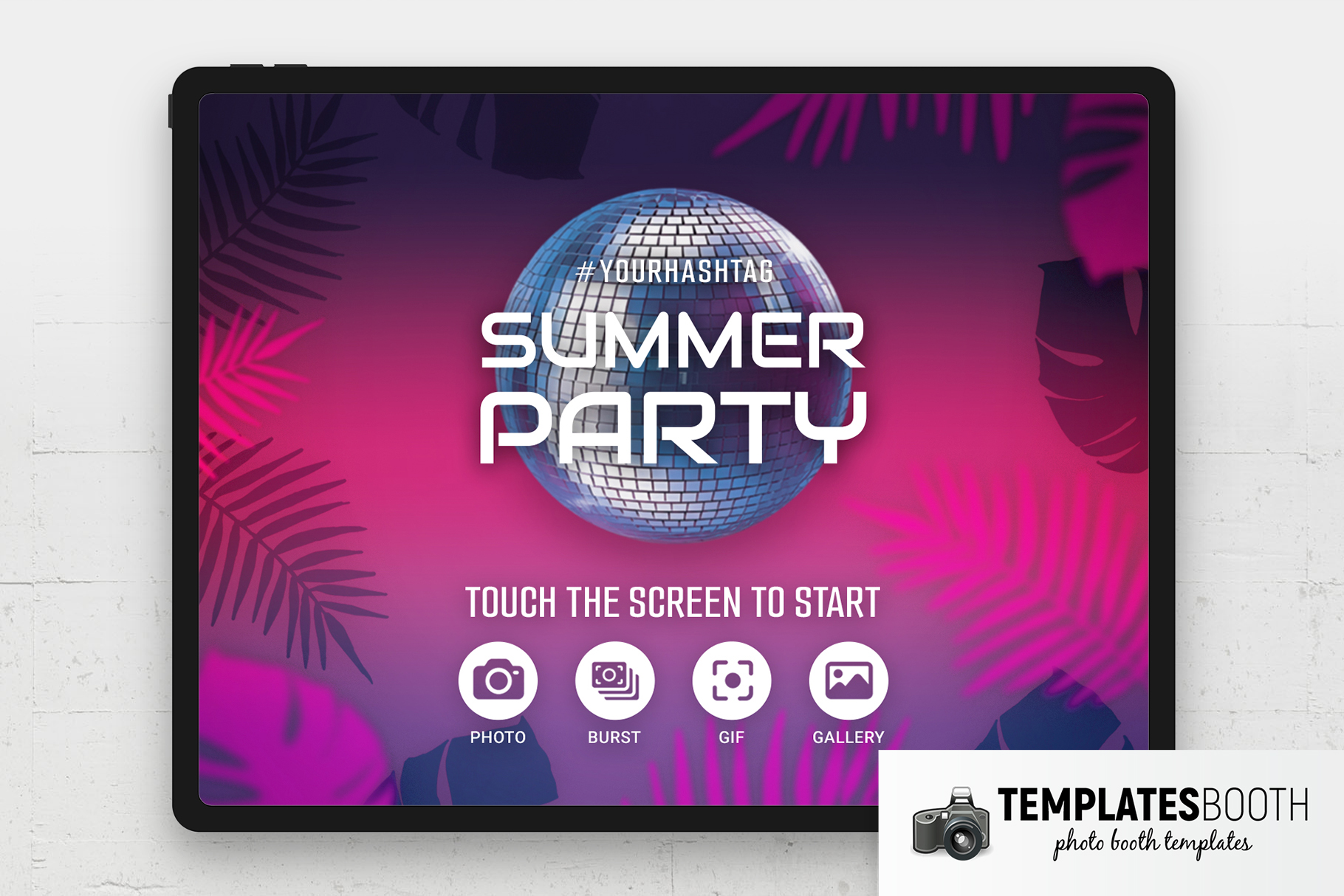 Summer Nightclub Photo Booth Welcome Screen