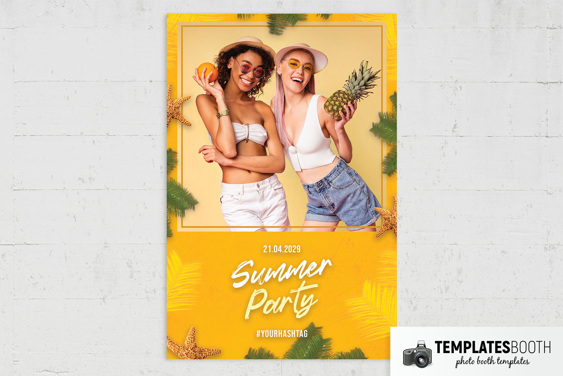 Yellow Summer Photo Booth Template