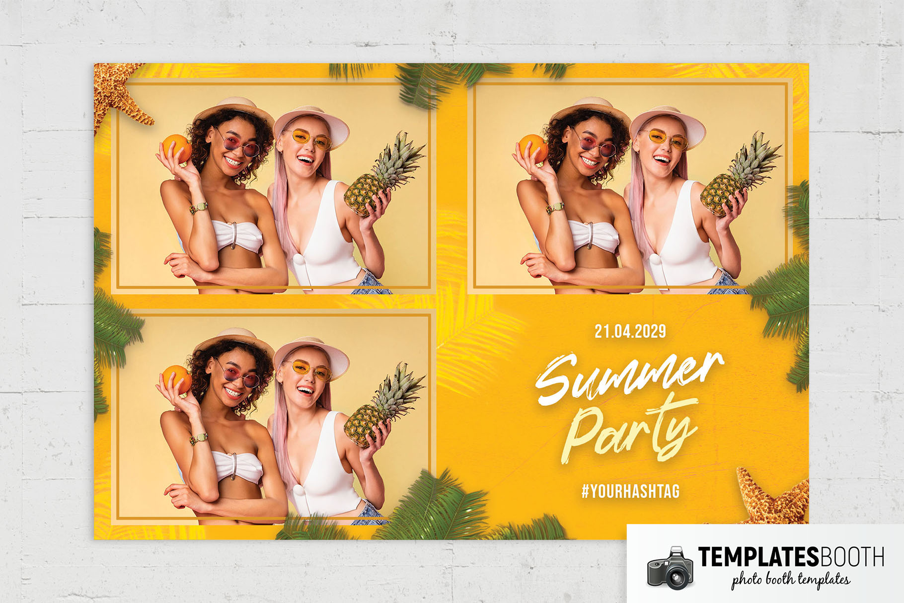 Yellow Summer Photo Booth Template