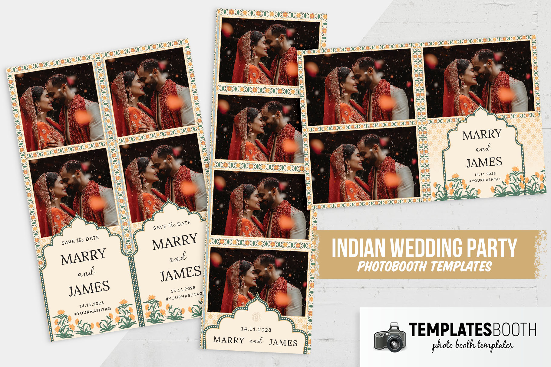 Modèle de cabine photo mariage indien