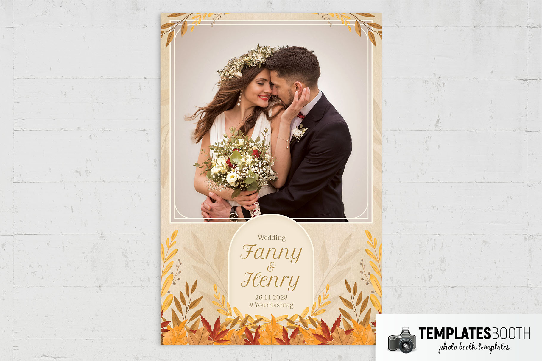 Autumn Fall Wedding Photo Booth Template