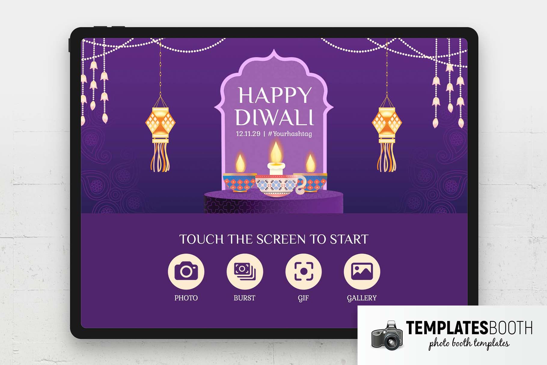 Diwali Festival Photo Booth Welcome Screen