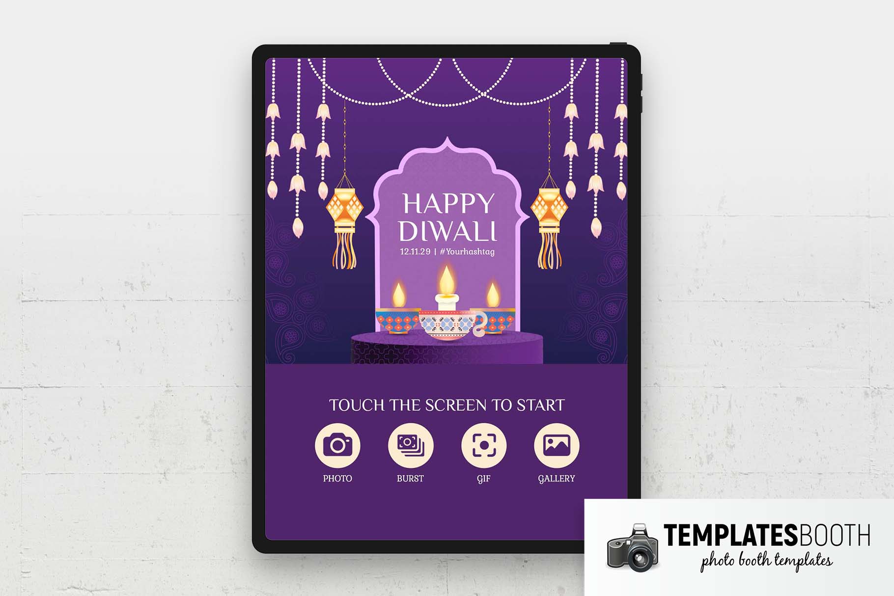 Diwali Festival Photo Booth Welcome Screen