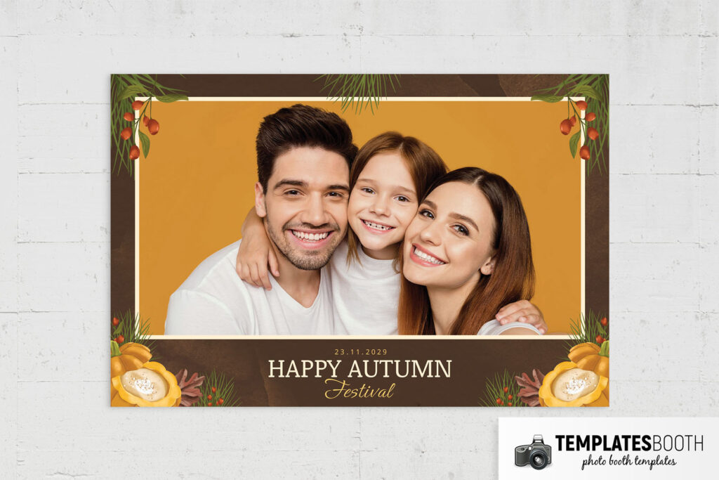 Free Autumn Photo Booth Template