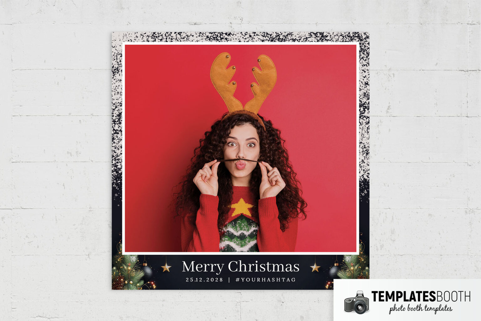 Free Merry Christmas Photo Booth Template - TemplatesBooth