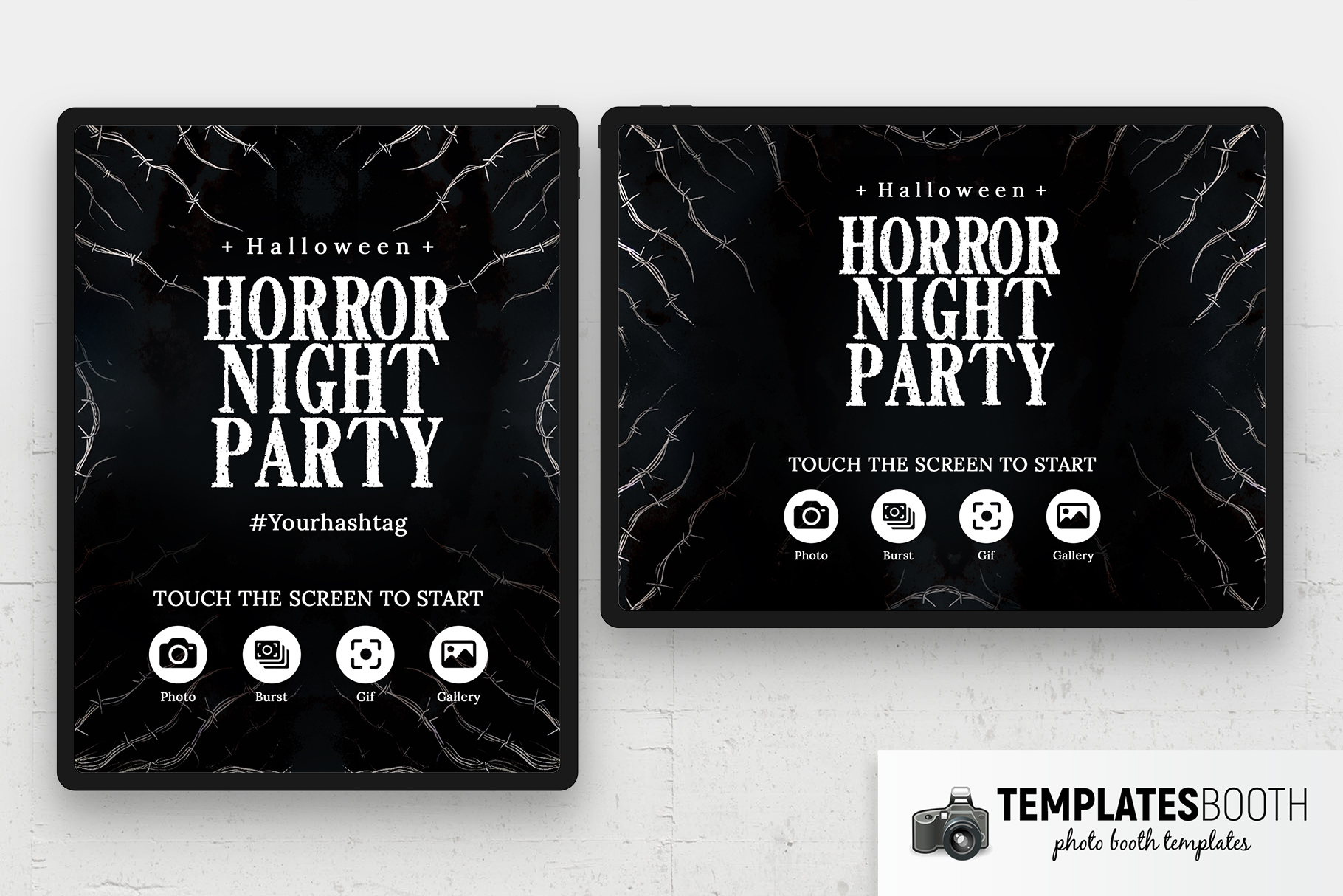 Horror Night Party Photo Booth Welcome Screen