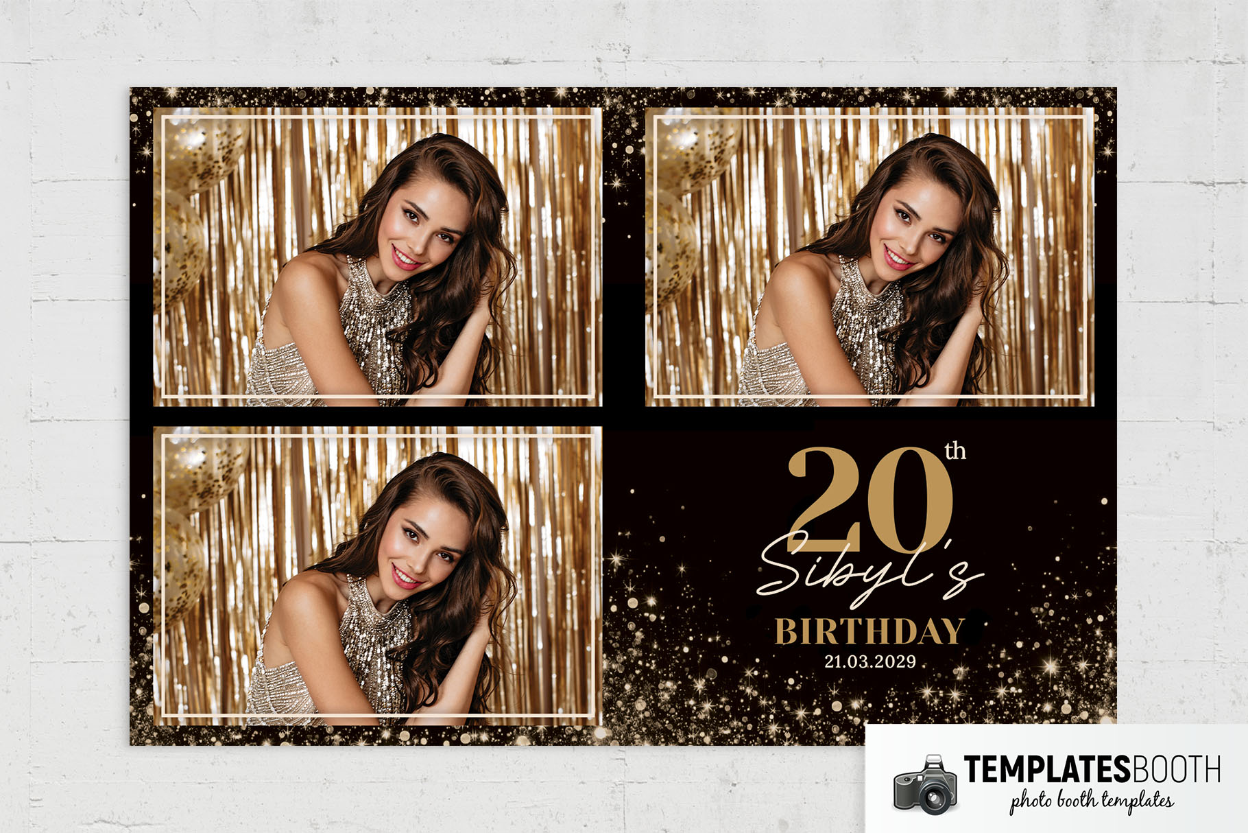 20th Birthday Photo Booth Template