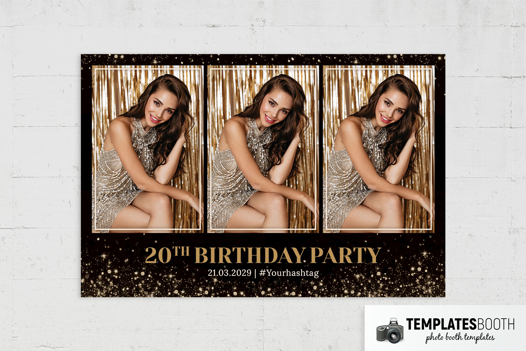 20th Birthday Photo Booth Template