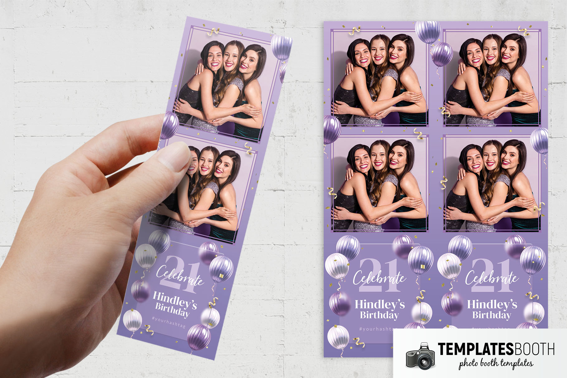 21st Birthday Photo Booth Template