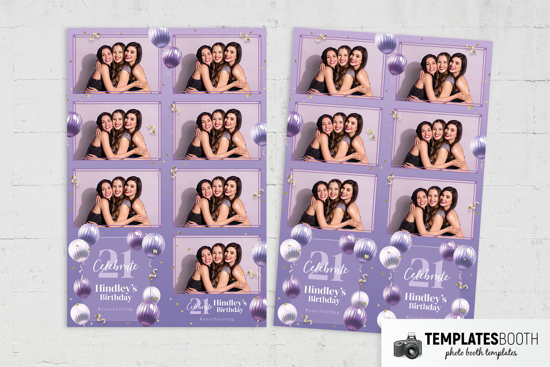 21st Birthday Photo Booth Template