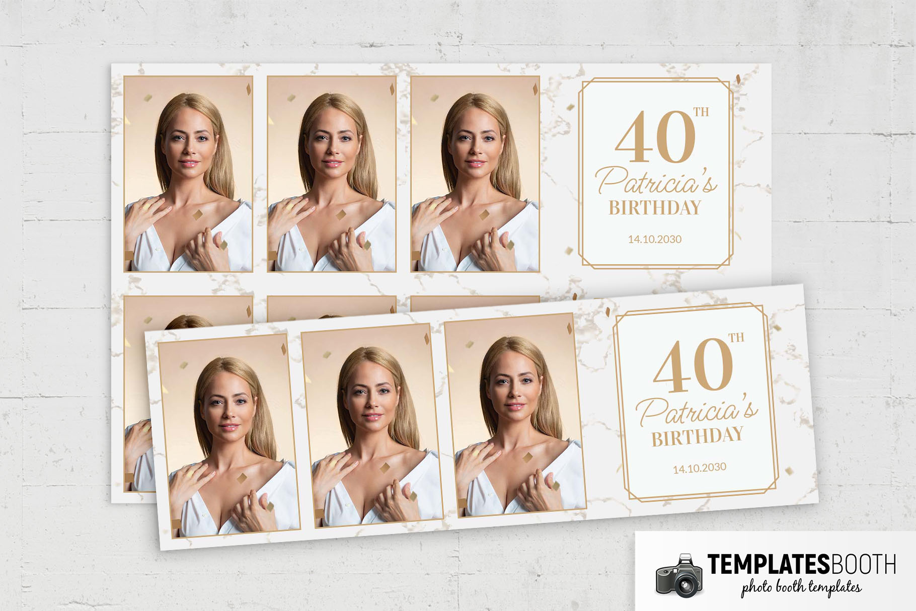 40th Birthday Photo Booth Template