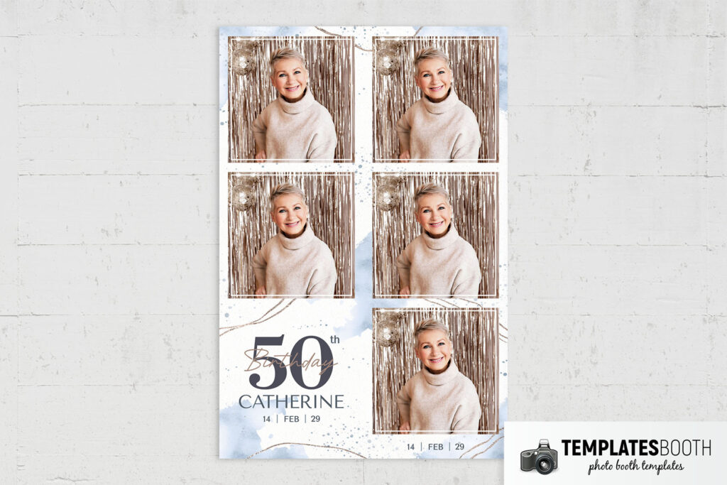 50th Birthday Photo Booth Template