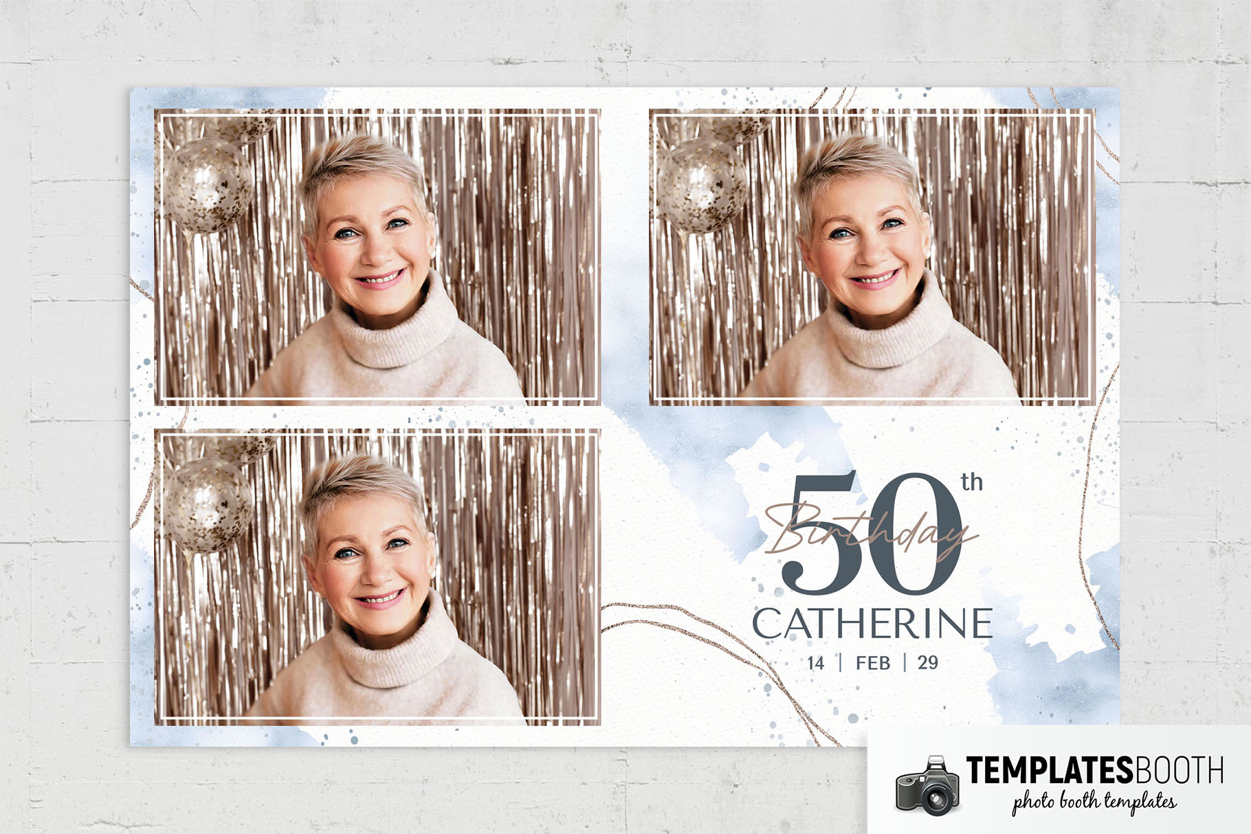 50th Birthday Photo Booth Template