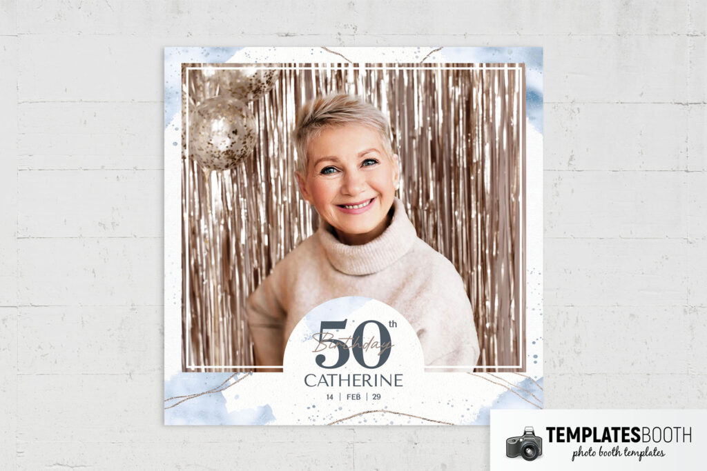 50th Birthday Photo Booth Template