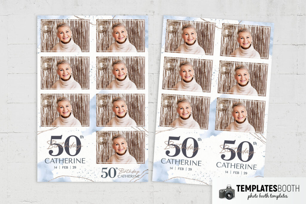 50th Birthday Photo Booth Template