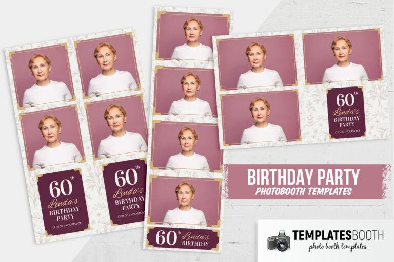 60th Birthday Photo Booth Template