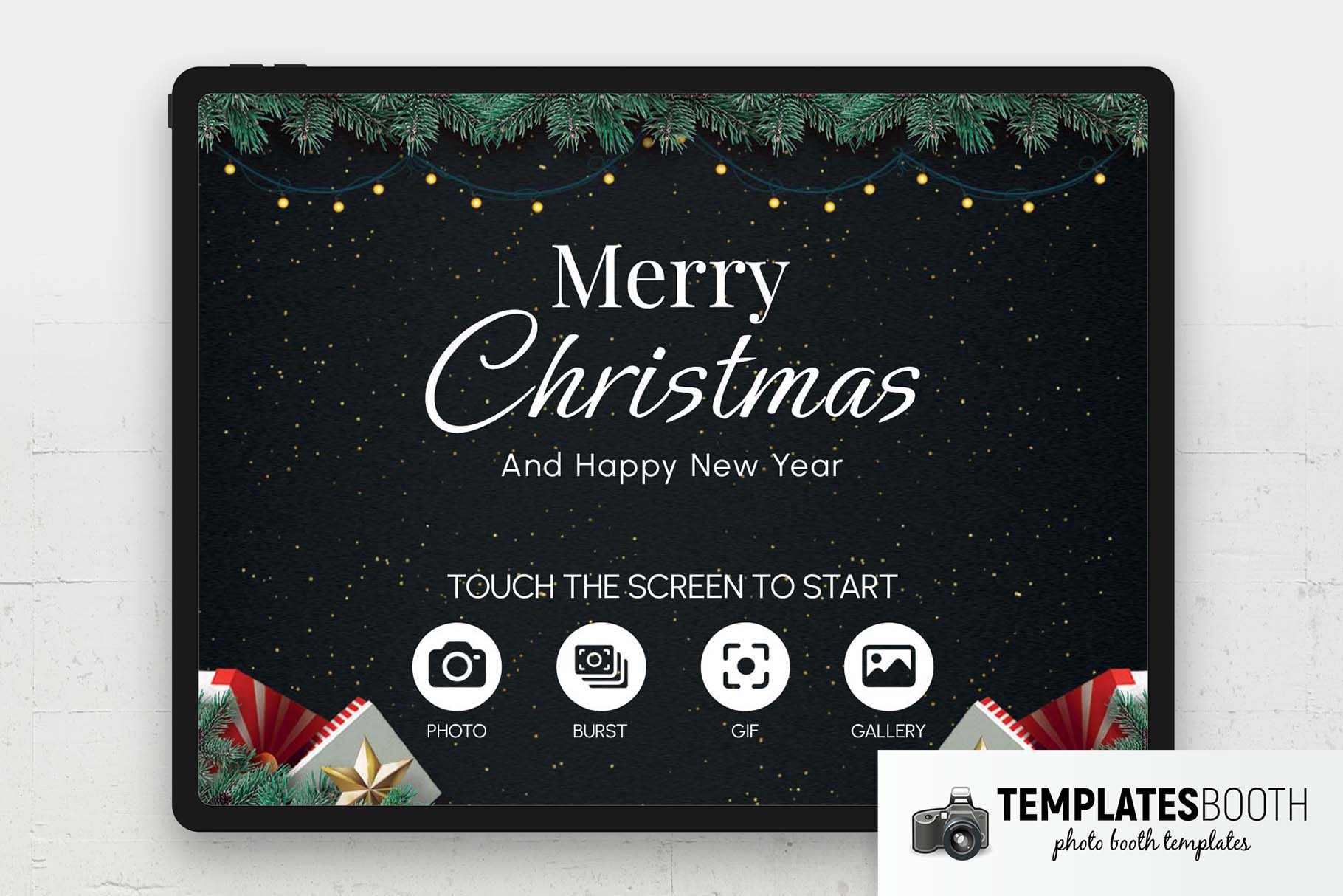 Festive Christmas Photo Booth Welcome Screen