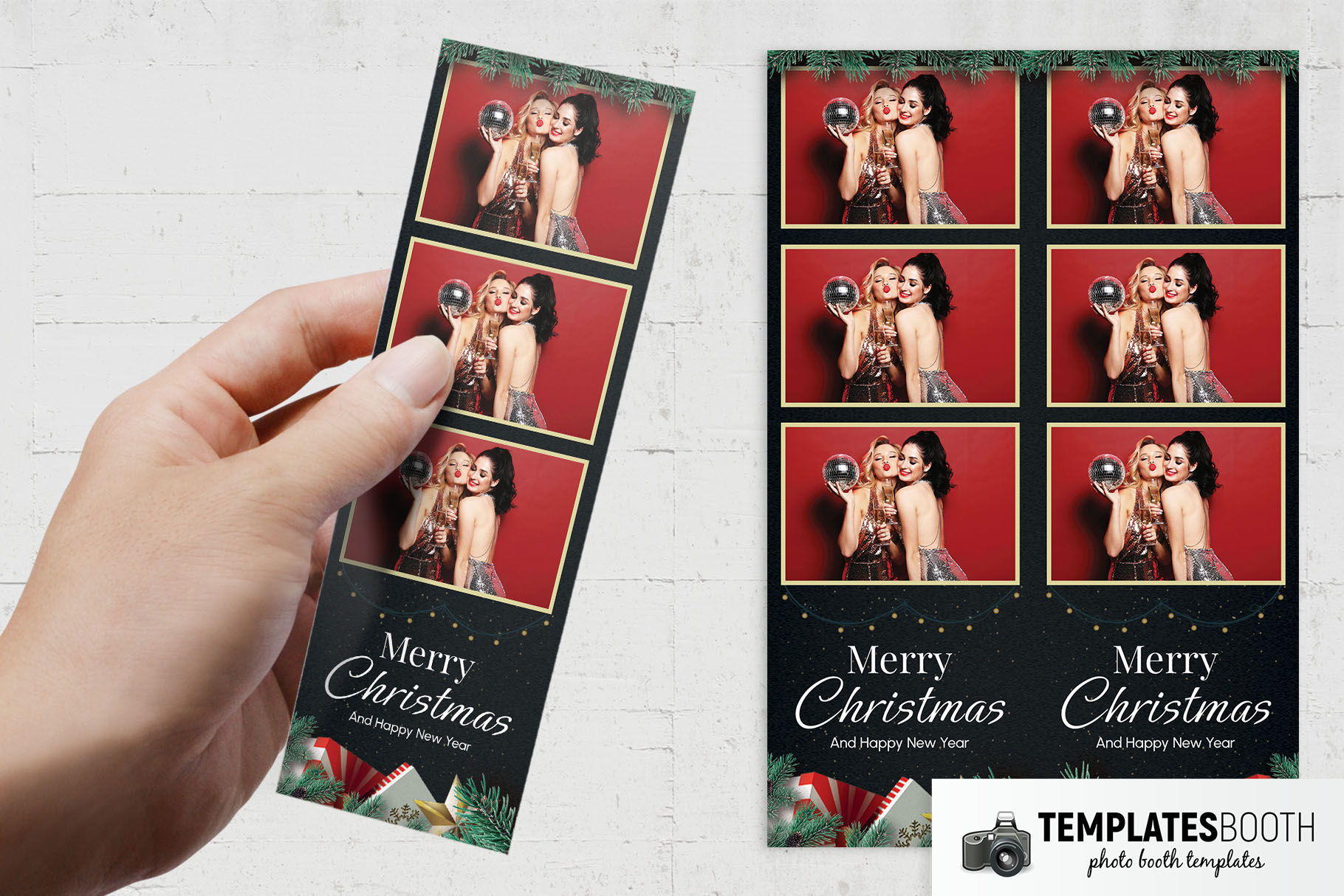 Free Festive Christmas Photo Booth Template