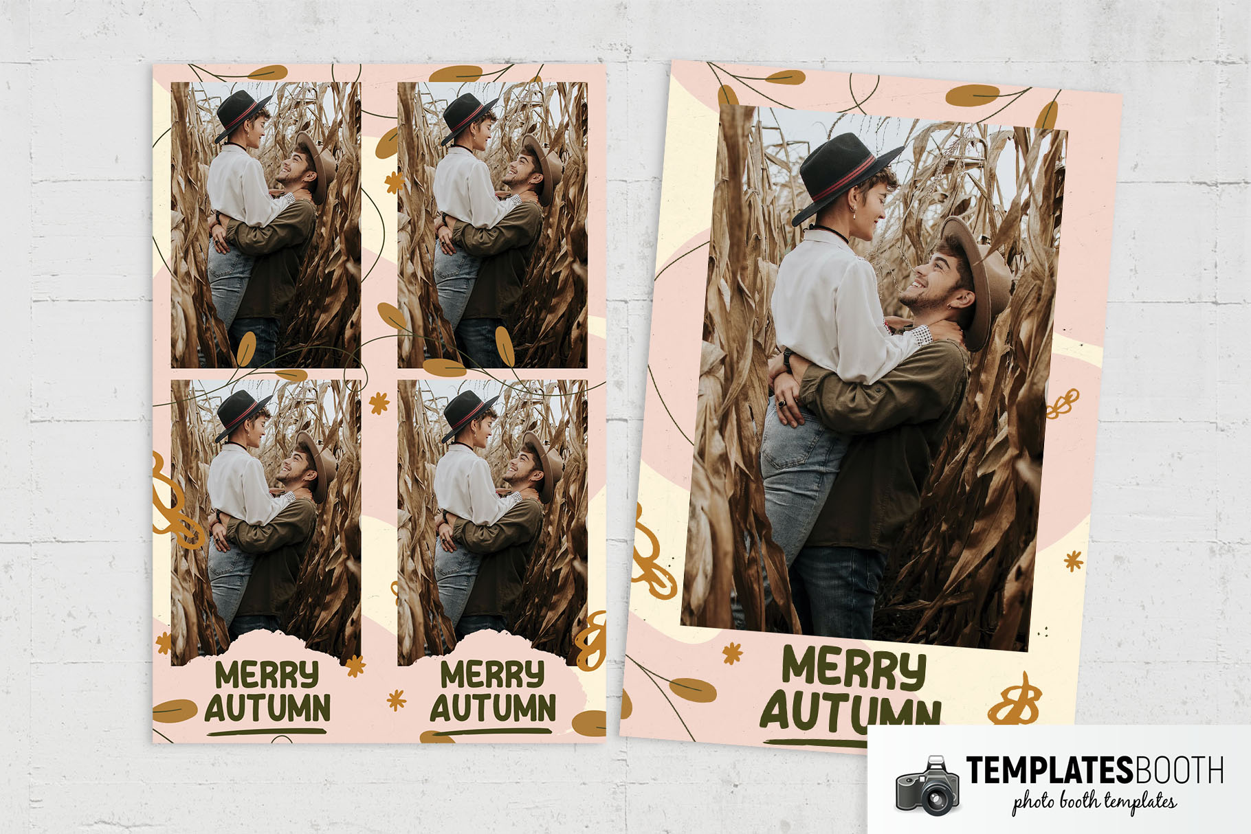 Free Modern Autumn Photo Booth Template