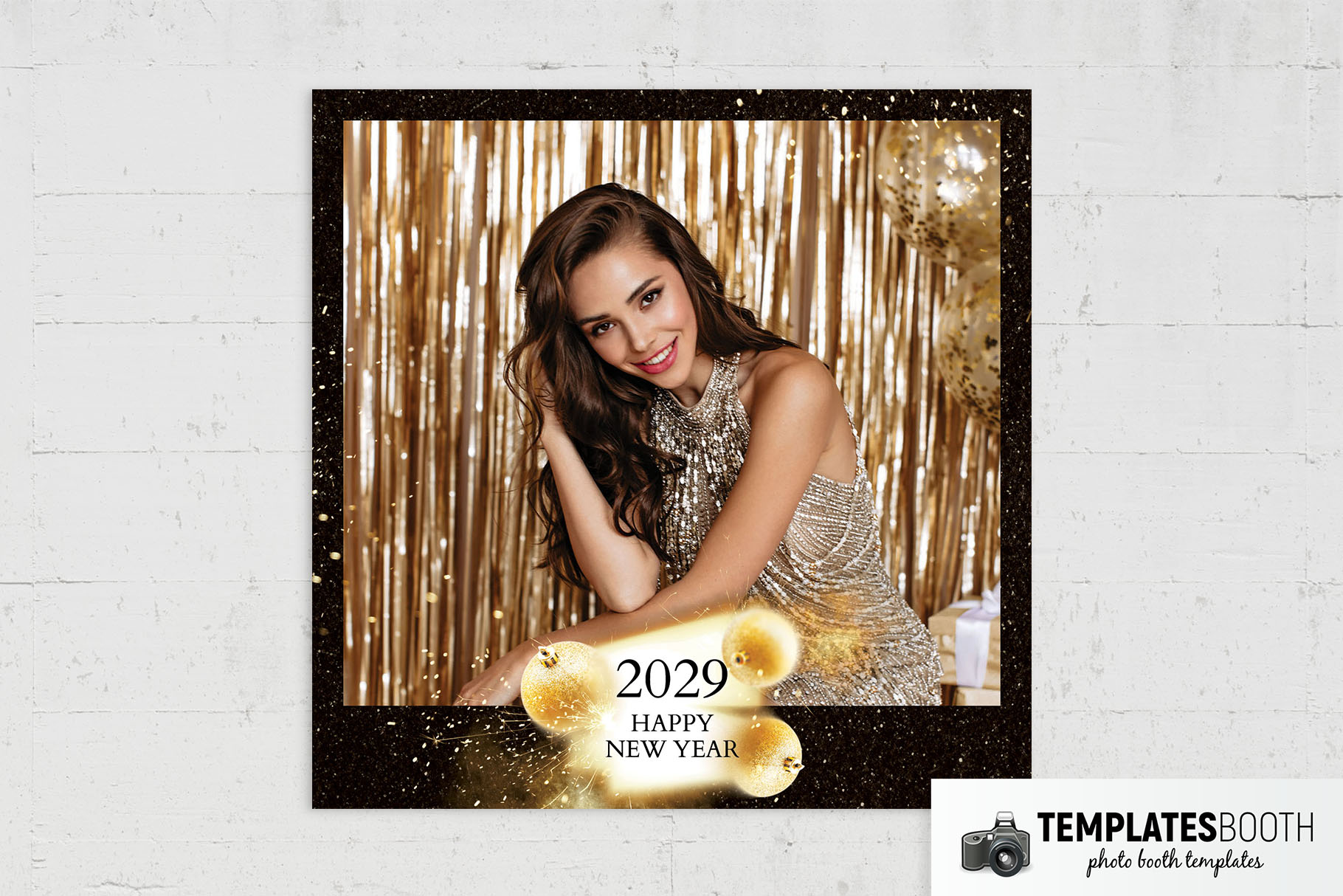 Black & Gold NYE Photo Booth Template