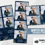 Blue Winter Wedding Photo Booth Template