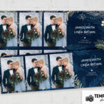 Blue Winter Wedding Photo Booth Template – Preview 3