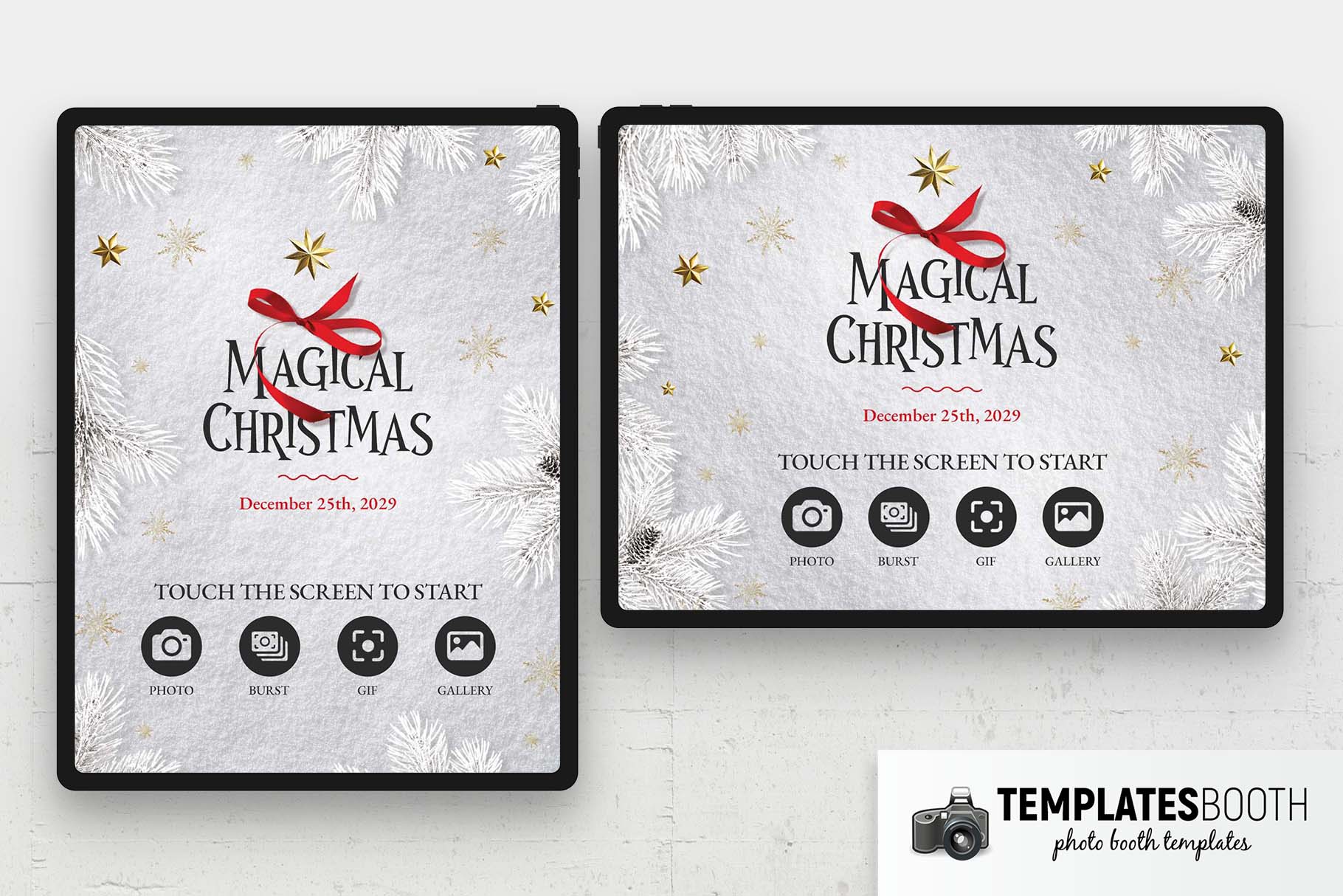 Magical Christmas Photo Booth Welcome Screen