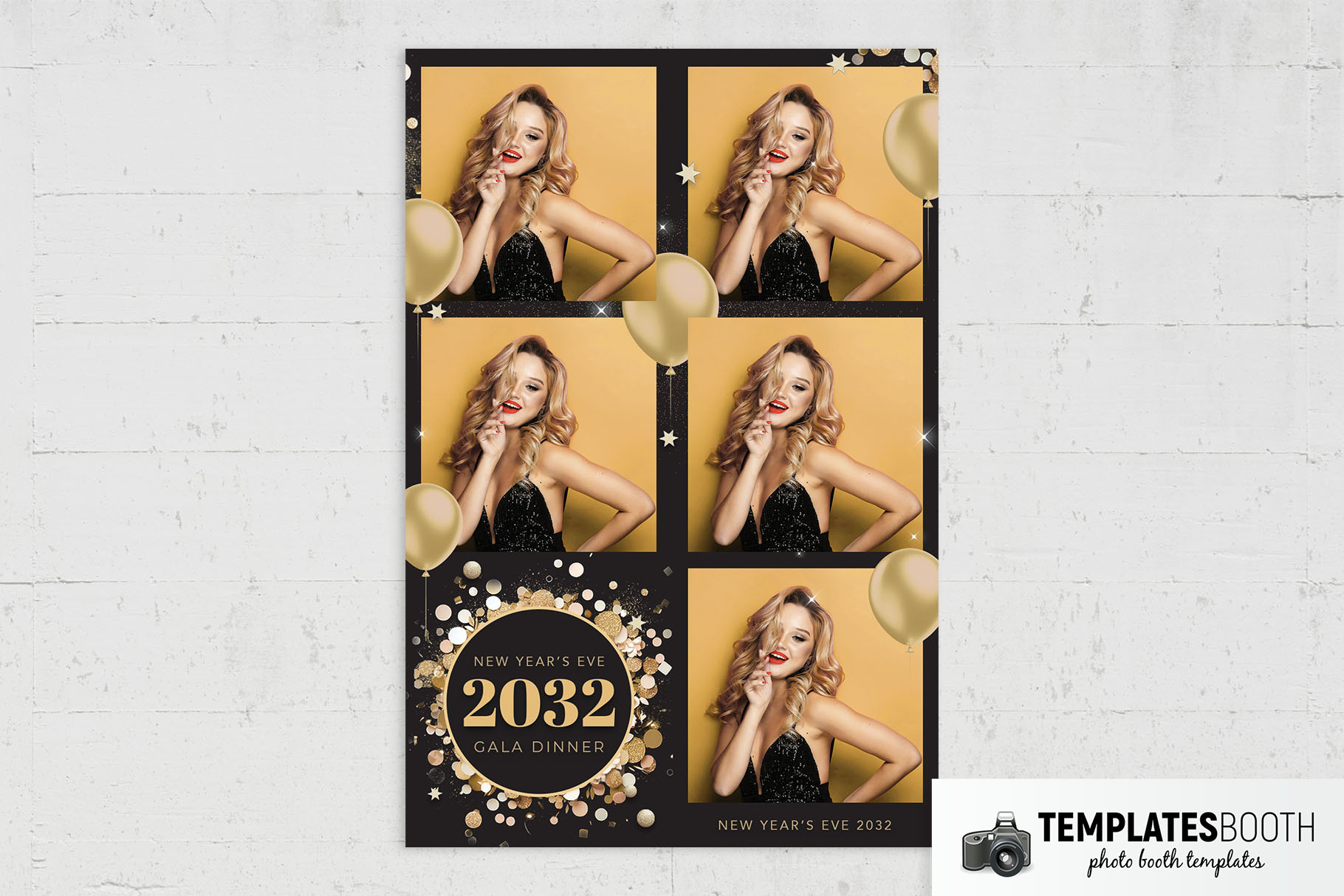 NYE Party Photo Booth Template Template