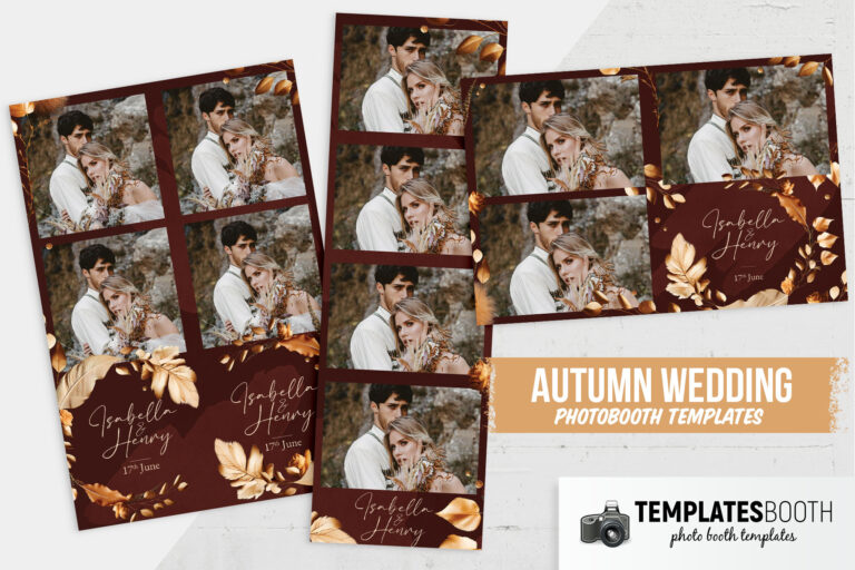Rustic Autumn Wedding Photo Booth Template
