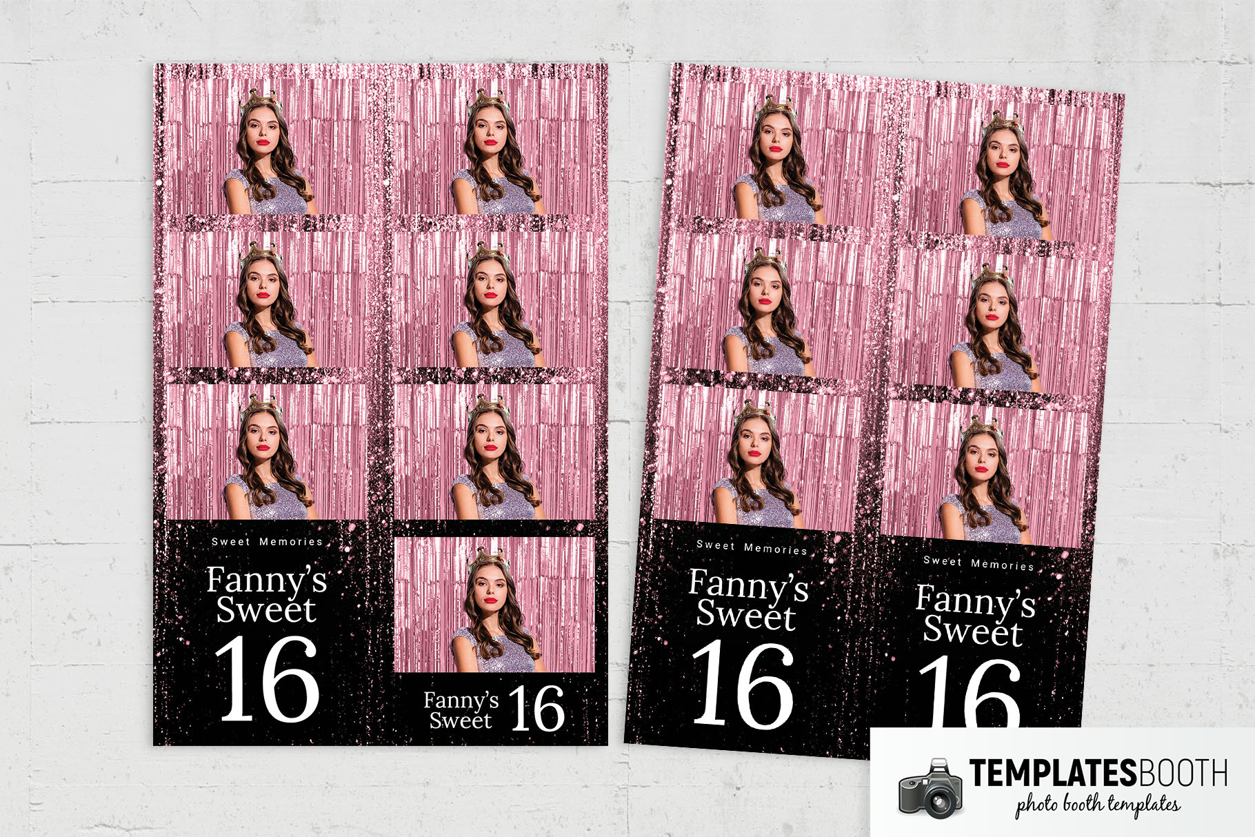 Sweet 16th Photo Booth Template