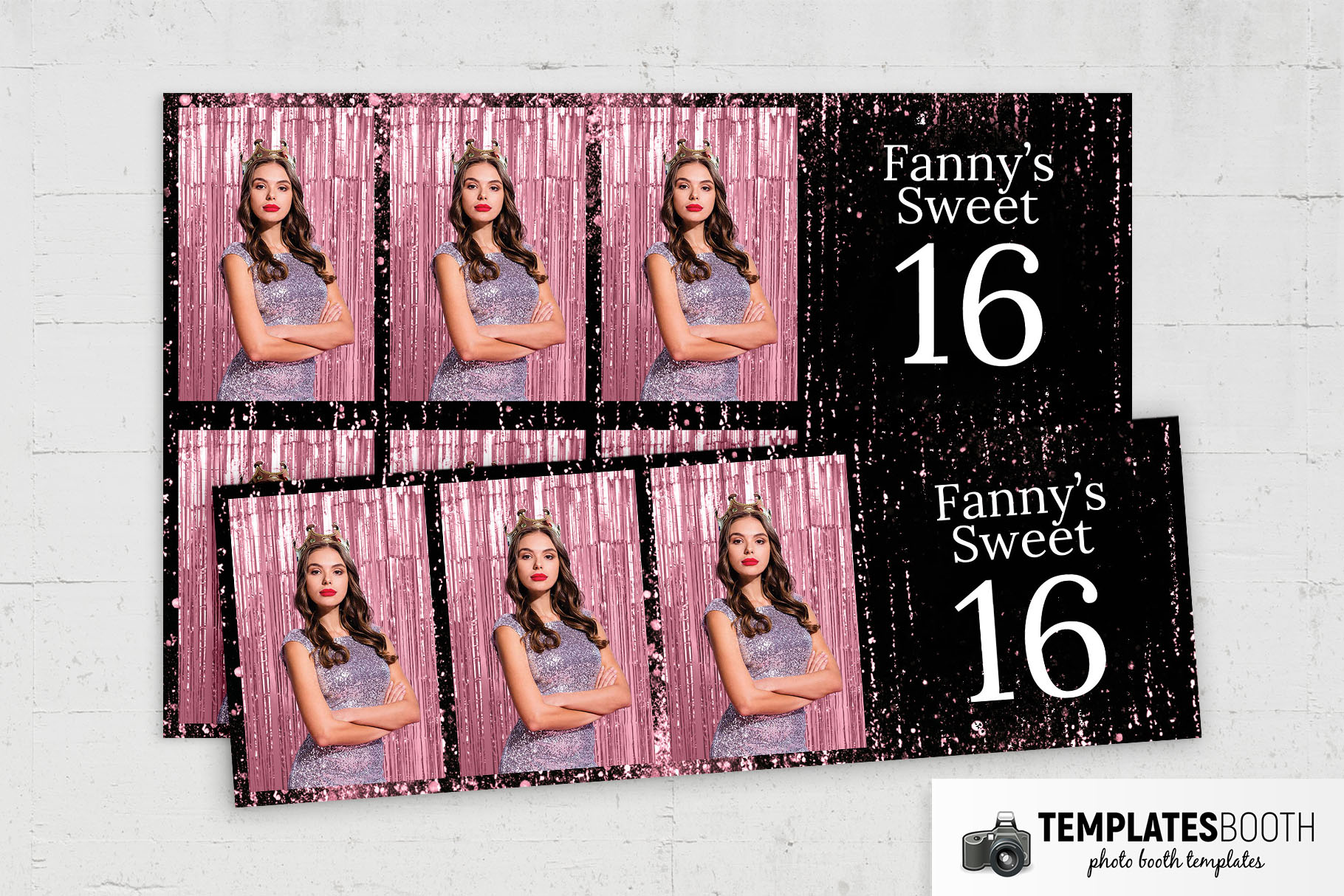Sweet 16th Photo Booth Template