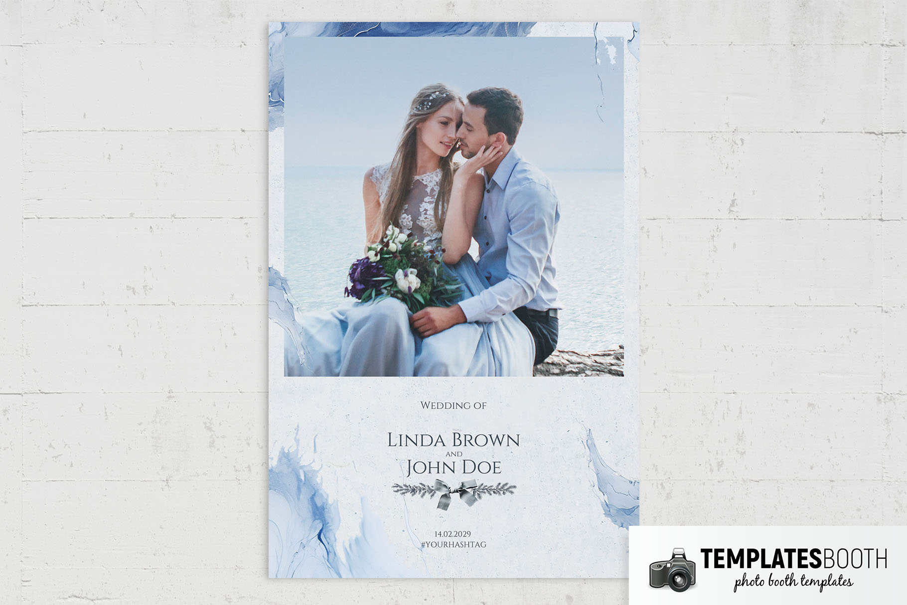 Winter Wedding Photo Booth Template