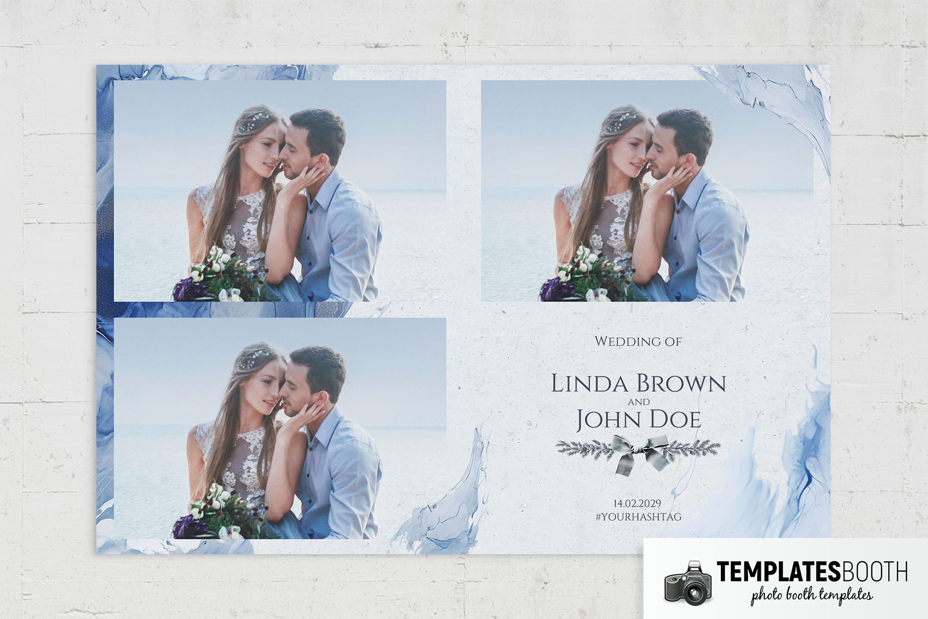 Winter Wedding Photo Booth Template