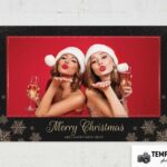 Black & Gold Christmas Photo Booth Template
