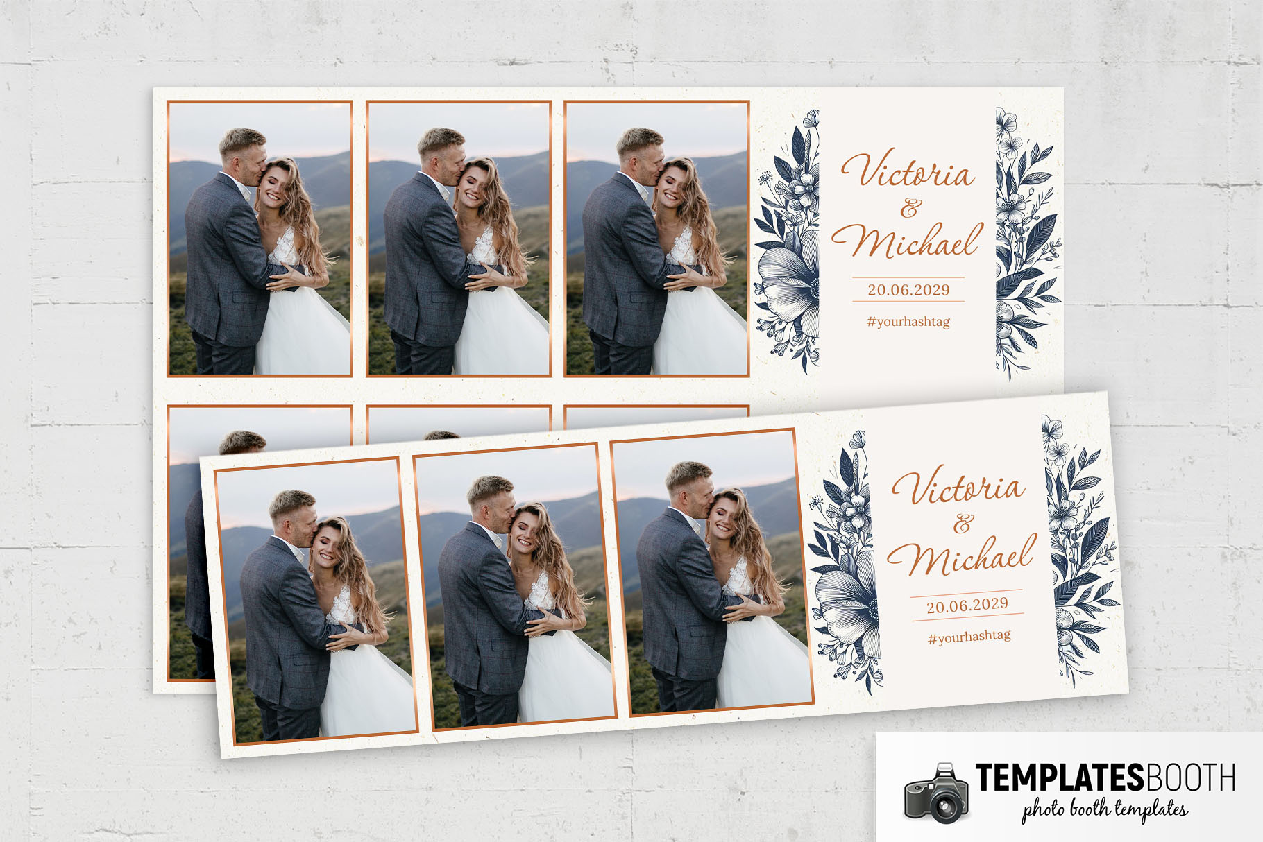 Bronze & Blue Photo Booth Template