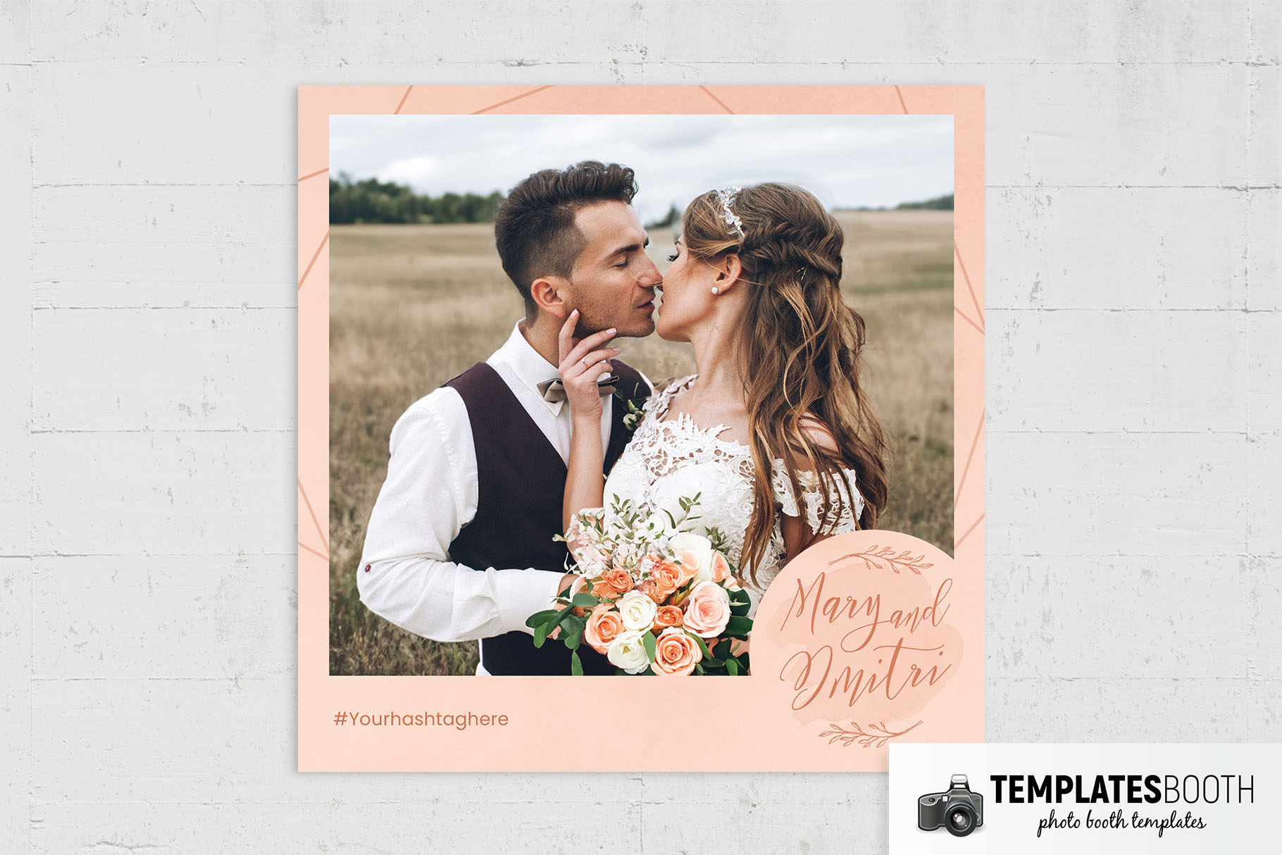 Just Peachy Wedding Photo Booth Template